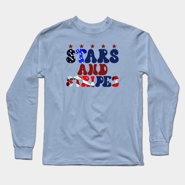 Stars and Stripes Long Sleeve T-Shirt by KZK101